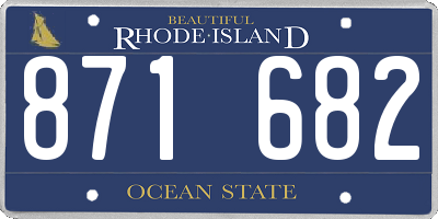 RI license plate 871682