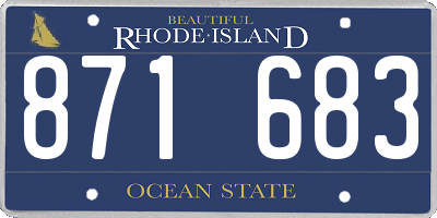 RI license plate 871683