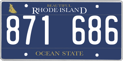 RI license plate 871686