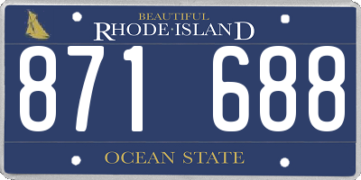 RI license plate 871688