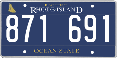 RI license plate 871691