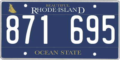 RI license plate 871695