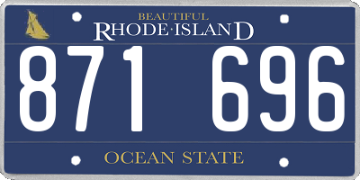 RI license plate 871696