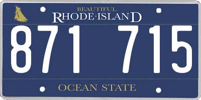 RI license plate 871715