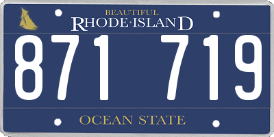 RI license plate 871719