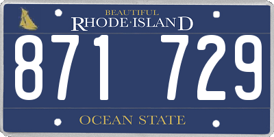 RI license plate 871729