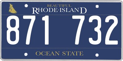 RI license plate 871732