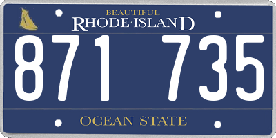 RI license plate 871735