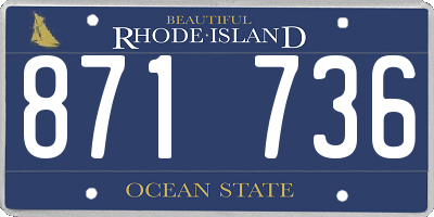 RI license plate 871736
