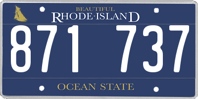 RI license plate 871737