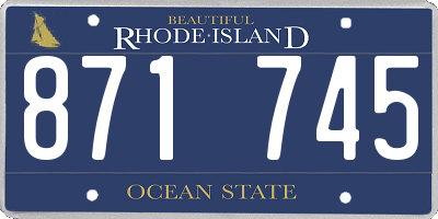 RI license plate 871745