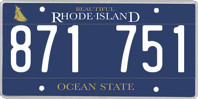 RI license plate 871751
