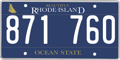 RI license plate 871760