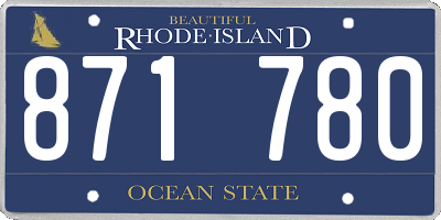 RI license plate 871780