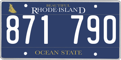 RI license plate 871790