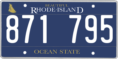 RI license plate 871795
