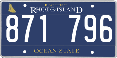 RI license plate 871796