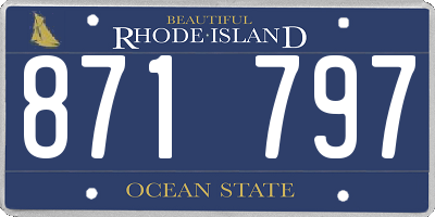 RI license plate 871797
