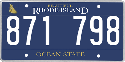 RI license plate 871798