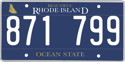 RI license plate 871799