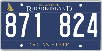 RI license plate 871824