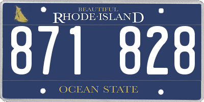 RI license plate 871828