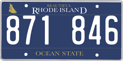 RI license plate 871846