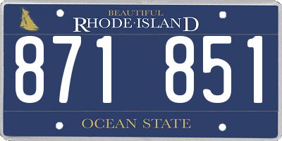 RI license plate 871851