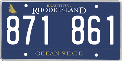 RI license plate 871861