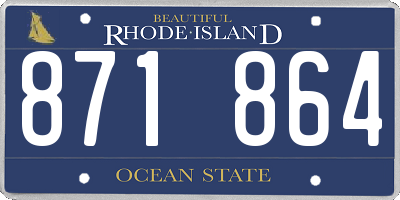 RI license plate 871864
