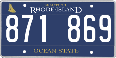 RI license plate 871869