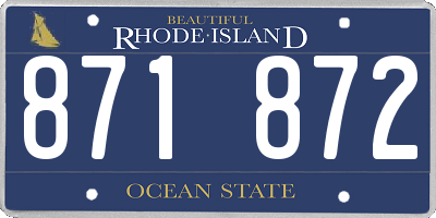 RI license plate 871872
