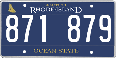 RI license plate 871879