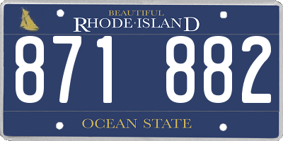 RI license plate 871882
