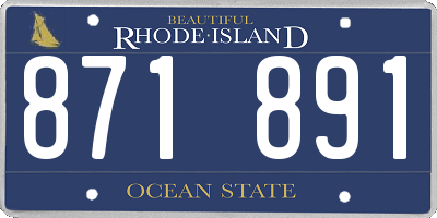 RI license plate 871891