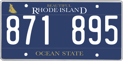 RI license plate 871895