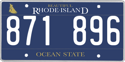 RI license plate 871896