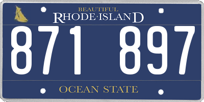 RI license plate 871897