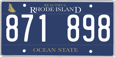 RI license plate 871898