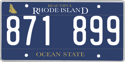 RI license plate 871899