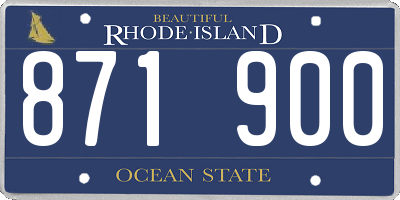 RI license plate 871900