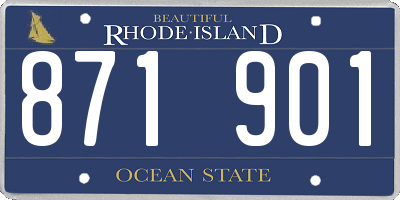 RI license plate 871901