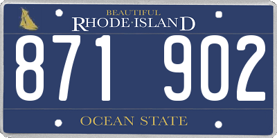 RI license plate 871902