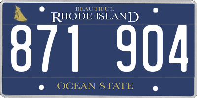 RI license plate 871904