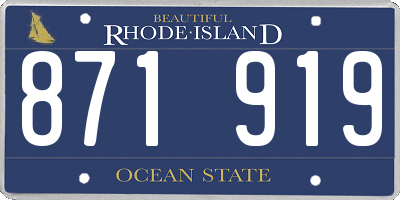 RI license plate 871919