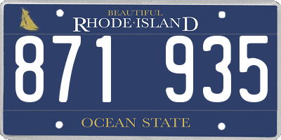 RI license plate 871935