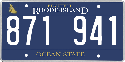 RI license plate 871941