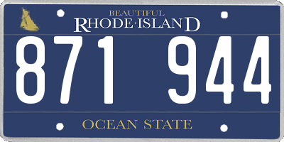 RI license plate 871944