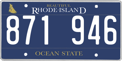 RI license plate 871946