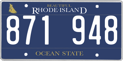 RI license plate 871948